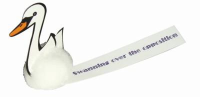 SWAN LOGO BUG with Full Colour Printed Ribbon