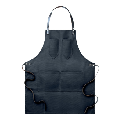 APRON in Leather in Black