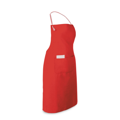 CHIVES APRON in Cotton & Polyester in Red