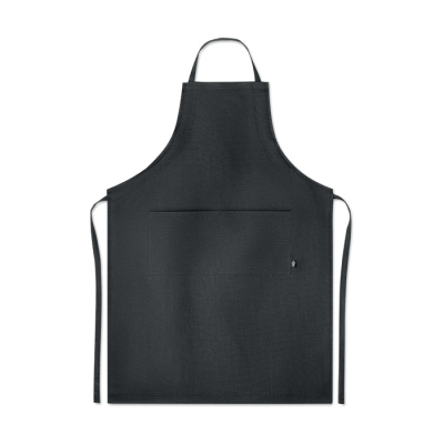 HEMP ADJUSTABLE APRON 200 GR & M² in Black
