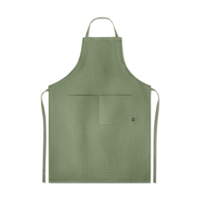 HEMP ADJUSTABLE APRON 200 GR & M² in Green