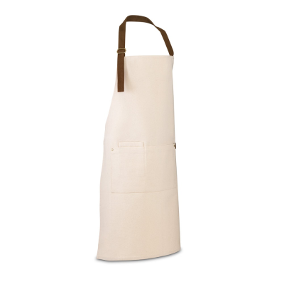 HOLM 100% COTTON CANVAS APRON in Light Natural