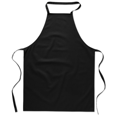 KITCHEN APRON in Cotton in Black