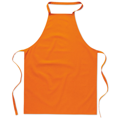 KITCHEN APRON in Cotton in Orange