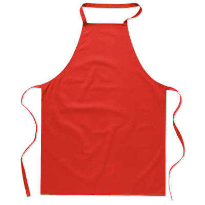 KITCHEN APRON in Cotton in Red