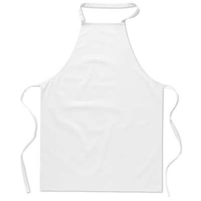 KITCHEN APRON in Cotton in White