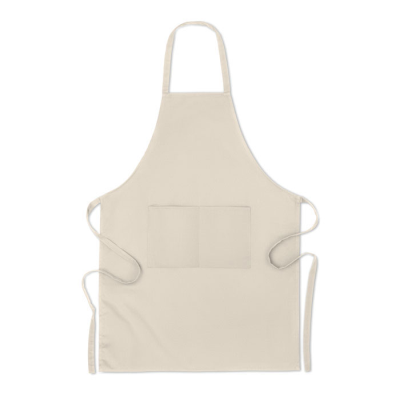 ORGANIC COTTON APRON 200 GR & M² in Brown