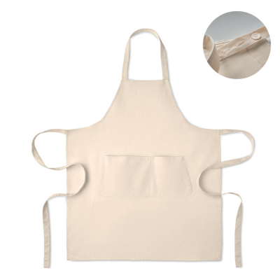 ORGANIC COTTON APRON 240 GR & M² in Brown