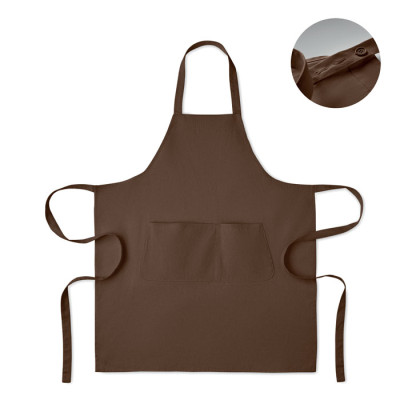 ORGANIC COTTON APRON 240 GR & M² in Brown