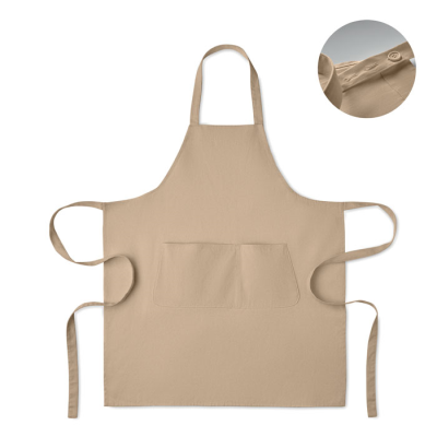 ORGANIC COTTON APRON 240 GR & M² in Brown
