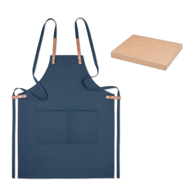 ORGANIC COTTON APRON 340 GR & M² in Blue