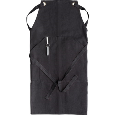 POLYESTER AND COTTON APRON in Black