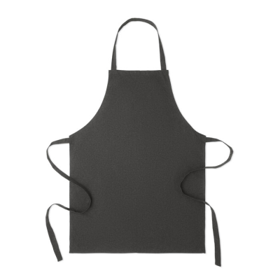 RECYCLED COTTON APRON in Black