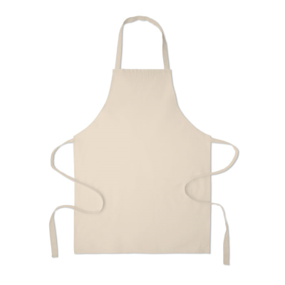 RECYCLED COTTON APRON in Brown