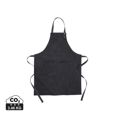 VINGA TOME GRS RECYCLED CANVAS APRON in Black