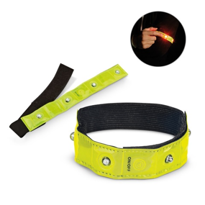 VISIBLE REFLECTIVE ARM BAND with 4 Red Leds