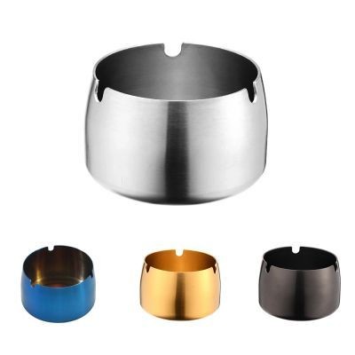 CIGAR ASH TRAY CIGARETTE TOBACCO STAINLESS STEEL METAL ASH TRAY