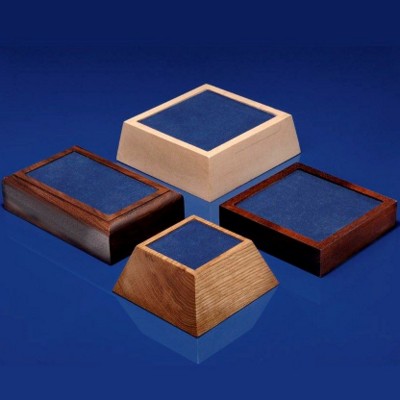 WOOD BASE FOR CRYSTAL GLASS AWARD