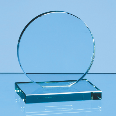 10CM x 12MM JADE GLASS CIRCLE AWARD