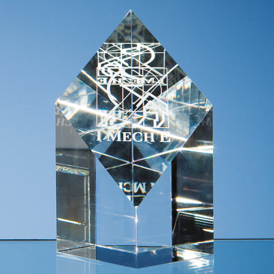 13CM OPTICAL CRYSTAL DIAMOND AWARD