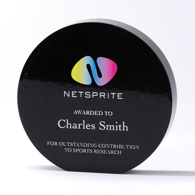 15CM DIA x 2,5CM 100% RECYCLED ACRYLIC CIRCLE AWARD