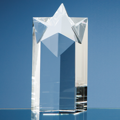 18CM OPTICAL CRYSTAL STAR COLUMN AWARD