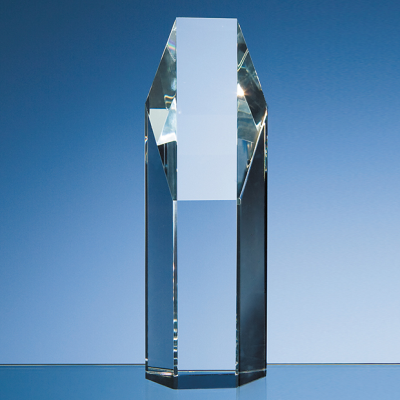 19CM OPTICAL CRYSTAL HEXAGON AWARD