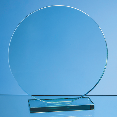 20CM x 12MM JADE GLASS CIRCLE AWARD
