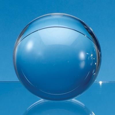 6CM OPTICAL CRYSTAL SPHERE WITH a FLAT BASE