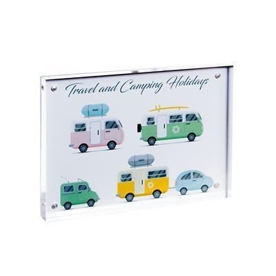 ACRYLIC DISPLAY CUBE BLOCK with Large Branding Area