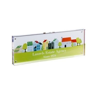 ACRYLIC DISPLAY CUBE BLOCK with Large Branding Area