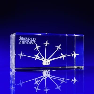 AEROPLANE CRYSTAL GLASS MODEL AWARD