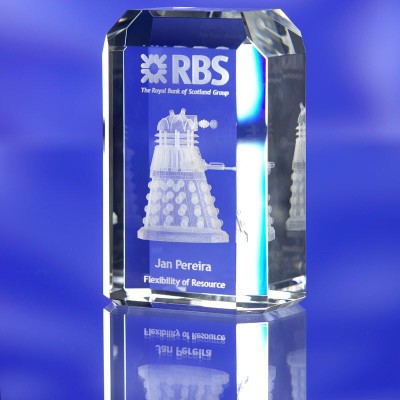 BEVELLED TOP GLASS AWARD TROPHY