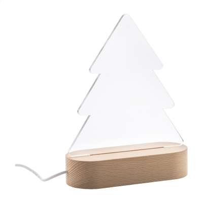 CHRISTMAS TREE LED LIGHT TROPHY AWARD in Clear Transparent