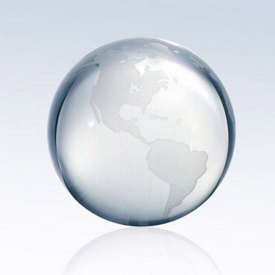CLEAR OCEAN WORLD GLOBE GLASS AWARD