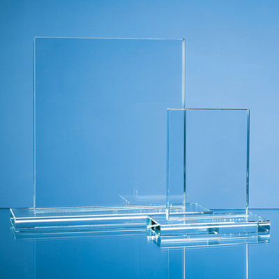 CLEAR TRANSPARENT GLASS RECTANGULAR AWARD