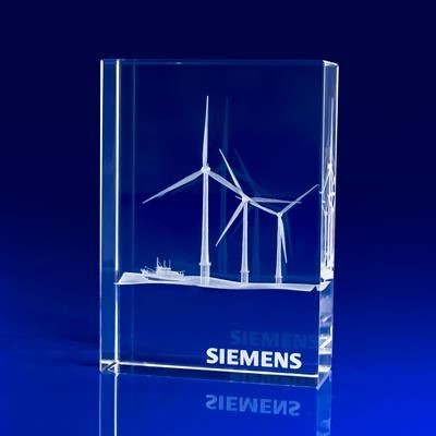 CRYSTAL GLASS ENERGY PAPERWEIGHT OR AWARD