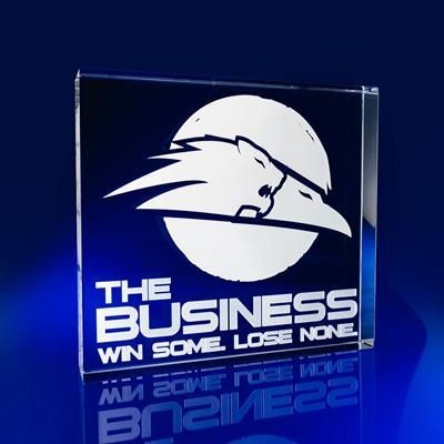 CRYSTAL GLASS SQUARE AWARD OR TROPHY AWARD