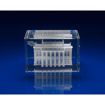 CRYSTAL GLASS THEATRE PAPERWEIGHT OR AWARD