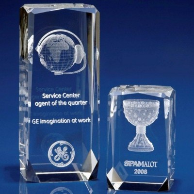 CRYSTAL GLASS VERBIER AWARD OR TROPHY