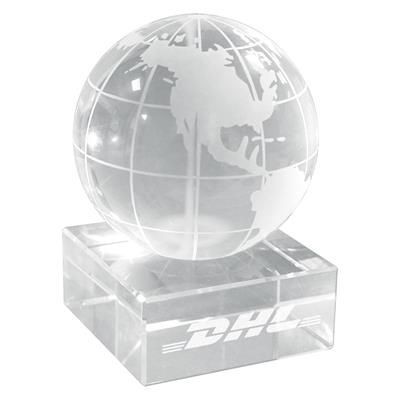 CRYSTAL GLOBE ON BASE