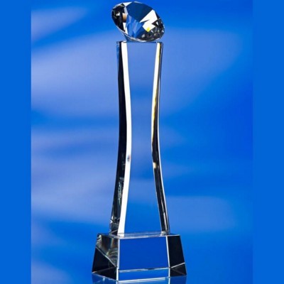 DIAMOND PILLAR GLASS AWARD TROPHY