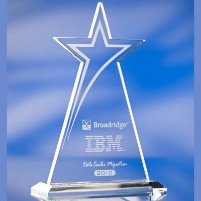 GLASS STAR AWARD TROPHY