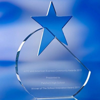 GLASS STAR AWARD TROPHY