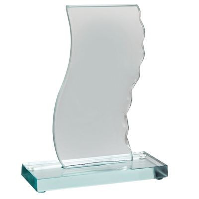 GLASS TROPHY AWARD with Green Base