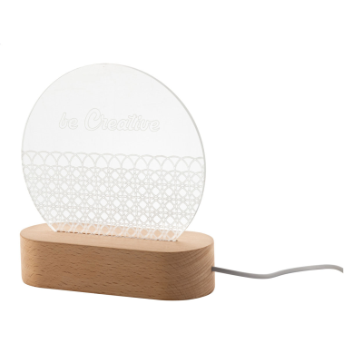 LED LIGHT TROPHY AWARD, ROUND in Clear Transparent