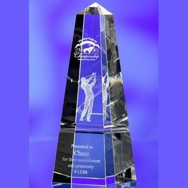 OBELISK GLASS AWARD TROPHY