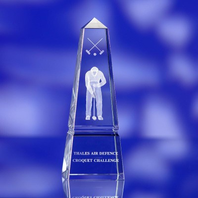 OBELISK GLASS AWARD TROPHY