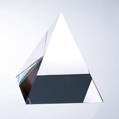 OPTICAL CRYSTAL CLEAR GLASS PYRAMID AWARD