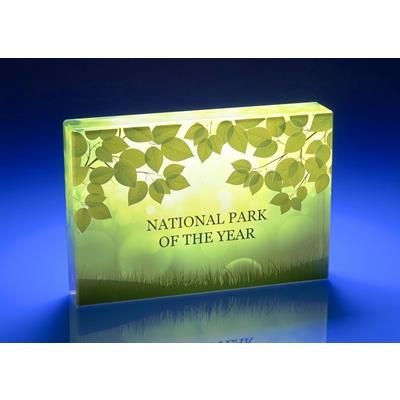 PLAQUE CRYSTAL GLASS TROPHY AWARD